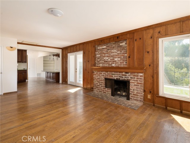 Living room and entry to the kitchen area.