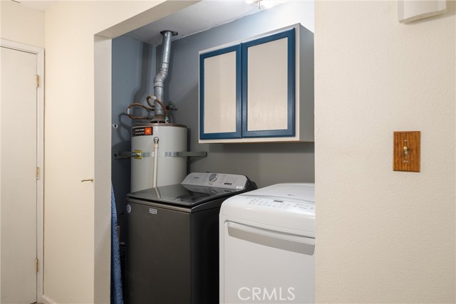 Laundry closet in hallway