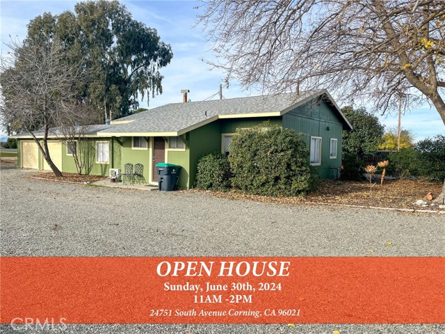 24751 South Avenue, Corning, California 96021, 2 Bedrooms Bedrooms, ,1 BathroomBathrooms,Residential,For Sale,24751 South Avenue,CRSN23229193