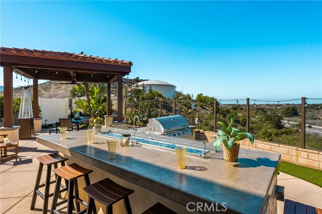 Outdoor Kitchen and Covered Patio with Panoramic Views