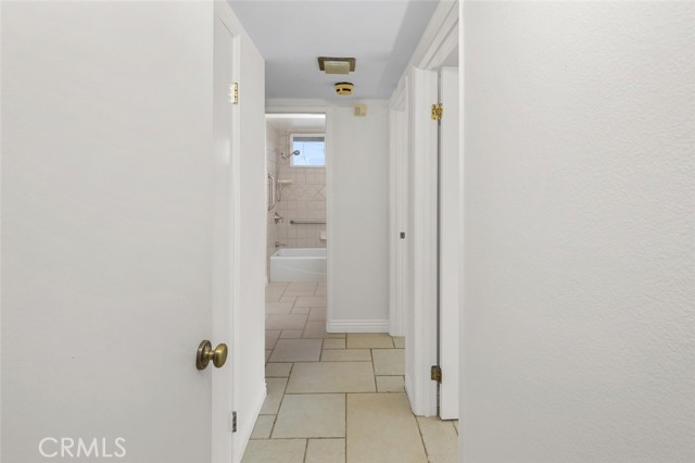 The hallway into the Bedroom wing.