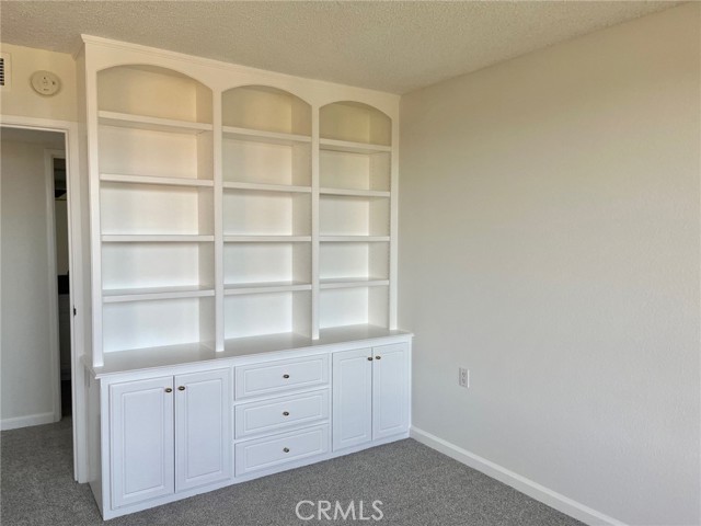 Built in book case in guest room