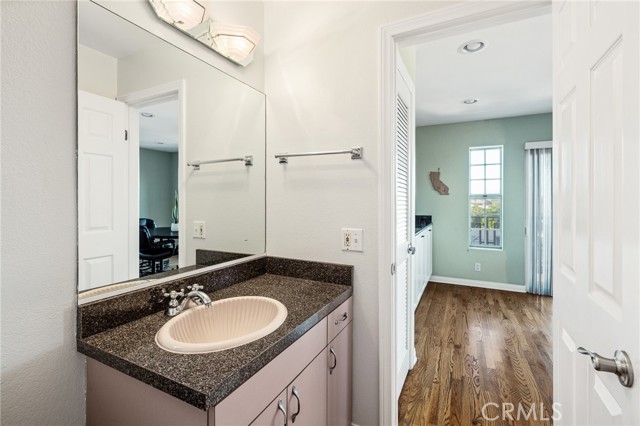 powder room off family room