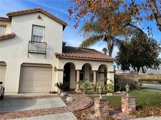1697 N Rocky Road Upland, California House sits on a corner lot. Very functional floor plan. Cozy Living room upon entry. Then walk into Dining, with an patio door on the other side of the passage leading to an outdoor sitting area. Walking straight thru the passage, leads to a well improved Kitchen on the right and the Family room to the left. One bathroom and a bedroom on the main floor. Ideal for office use as well, as wooden shutters separates from the Family room.
Second level has Master Bedroom, with spacious walk in closet and master bath. Additional two Bedrooms, that share a full bath, Laundry room and loft.