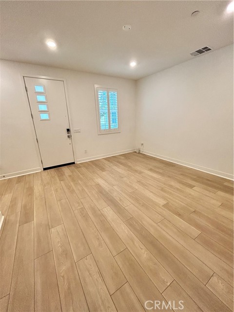 Lower level flex space, pic of front entrance