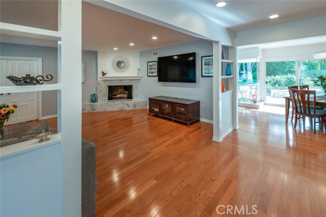 Remodeled fireplace in the living room