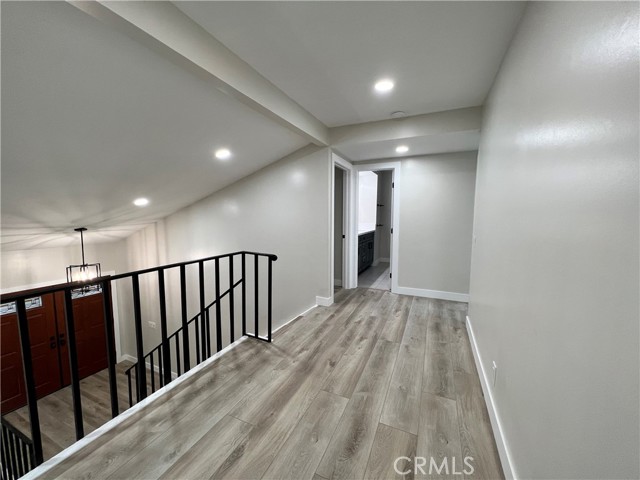 Extra large landing at the top of the stairs can be used for flex space.  Extra closet to be used for linens or storage
