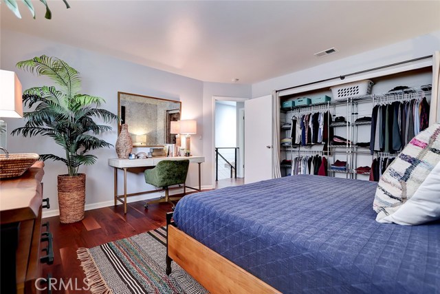 Master bedroom includes a spacious closet with plenty of storage.