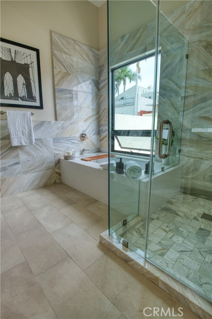 master bedroom and shower exotic marble
