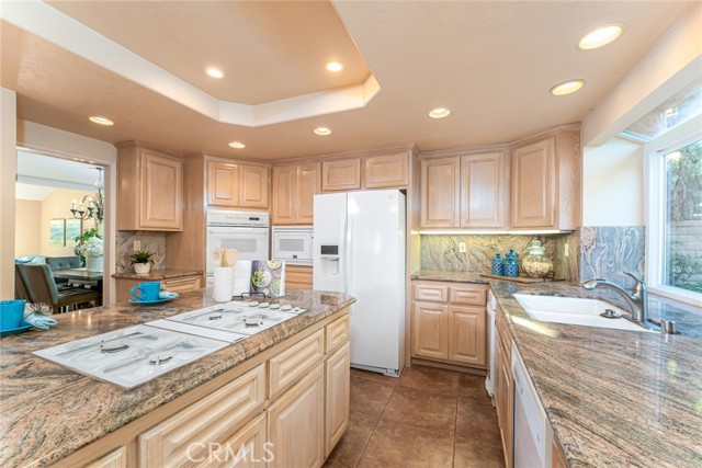 Remodeled kitchen with granite counters