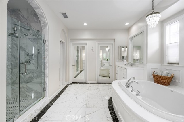 Primary bathroom (walk-in closet not pictured)
