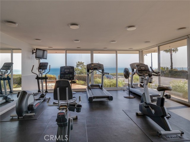 State of the art gym with Ocean and Catalina view.