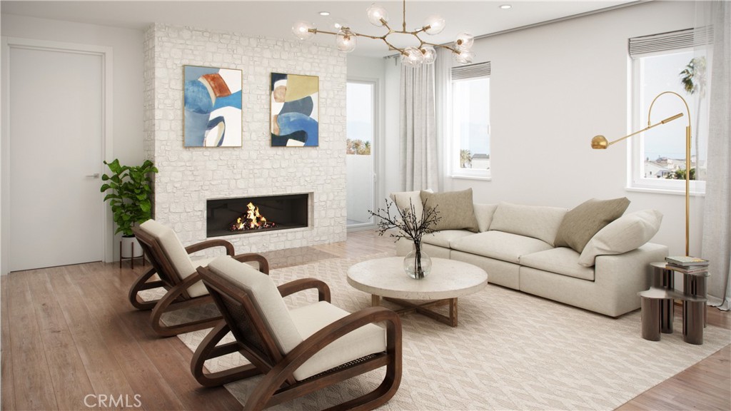 Living room, open to the second patio which also connects to the master suite. All renderings are conceptual only. Subject to change.