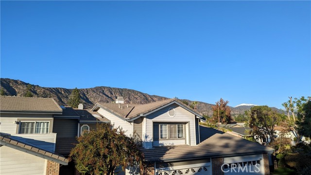 View of San Gabriel Mountains from upstairs balcony