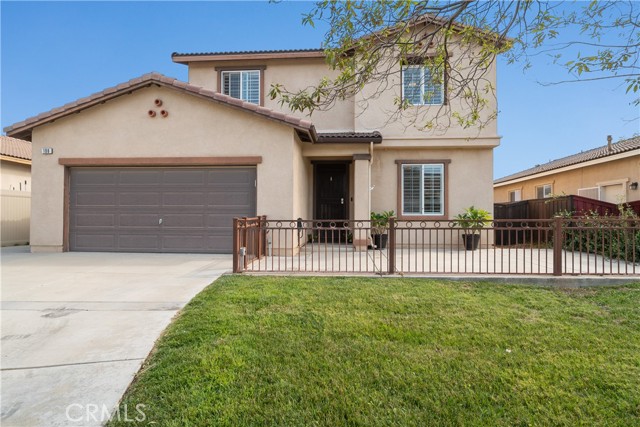 106 Festive Court Beaumont, California NO HOA ~ Motivated Seller! This Beautiful TURNKEY Home on a Cul-de-sac in Seneca Springs Has Backyard Mountain Views Everyway You Look ~ This Open Floor Concept Boasts of 3 Bedrooms ~ Office ~ Loft ~ 3 Bathrooms ~ There's Not Much The Owner Has Not Touched Demonstrating Great Pride of Ownership ~ Wood Looking Laminate Flooring with 5" Wall Board Throughout ~ Tile in Kitchen, Bathrooms and Laundry Room ~ Plantation Shutters ~ Paint ~ Kitchen Island with Kitchen Sink Overlooking the Refreshing Backyard View ~ Island Also Has Overhead Pin Lights and Bar Seating ~ Quartz Counter Tops ~ Back-splash ~ Oven/Stove ~ Refrigerator ~ Dishwasher ~ Garbage Disposal ~ Bathrooms Upgraded with Stone Counter Tops with Added Sinks and Cabinets ~ Dual Sinks in Master and Upstairs Guest Bathrooms ~ Soaking Tub and Walk In Closet in Master Bath ~ Laundry Room Has Added Cabinets ~ Concrete Pads Added to Create Front, Side and Rear Patios With Drainage Pipes ~ Front and Rear Yard with Automatic Sprinklers System ~ Rod Iron Decorative Fencing added to Front and Back Patios ~ Installed Pedestrian Garage Door for Easy Backyard Access ~ Additional Storage in Shed and Garage Shelving ~ Security Cameras and RING Systems ~ RV Clean Out ~ Come Home at The End Of the Day and Relax In Your Private Spa While Enjoying The Beautiful Backyard View City Lights