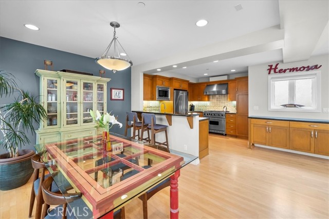 Dining area and kitchen