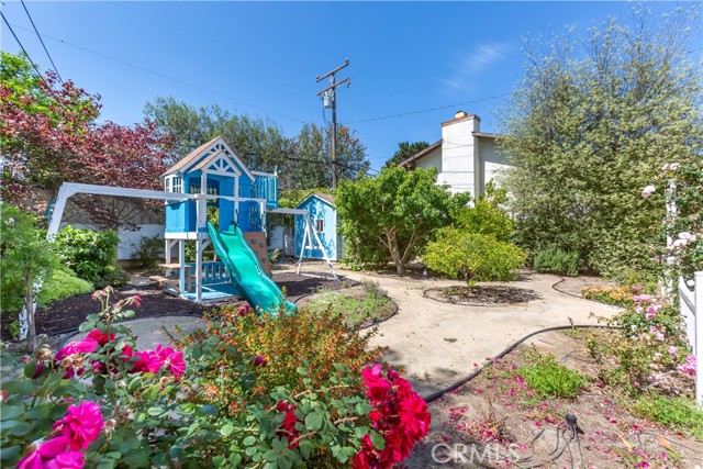 rear Playyard and She Shed / Man Cave