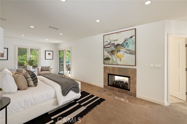 Primary suite with fireplace