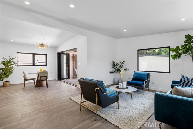 Living Room into dining area