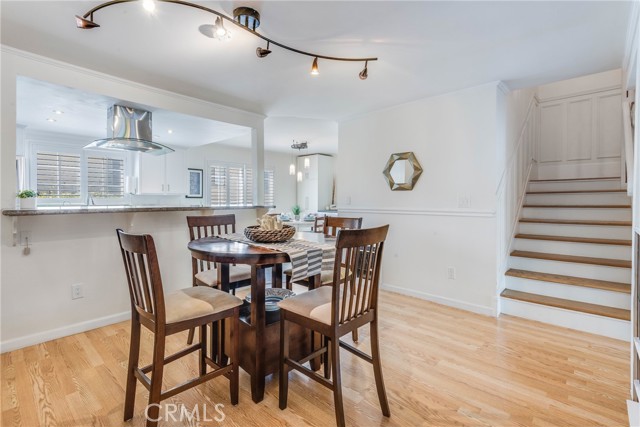 Dining area with kitchen and breakfast areas