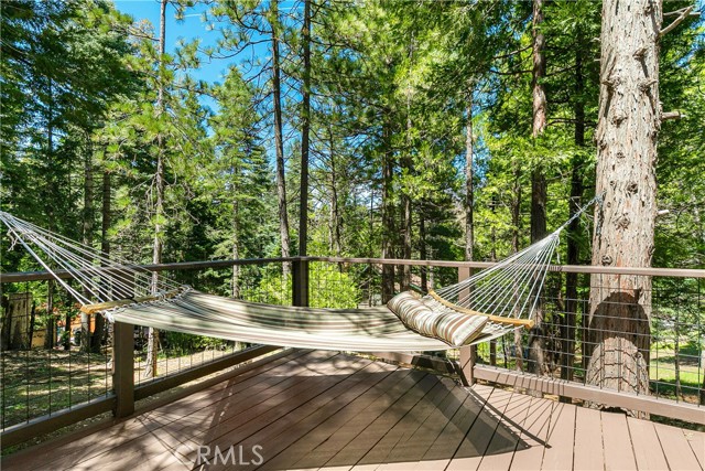 Relax on the hammock on the back deck