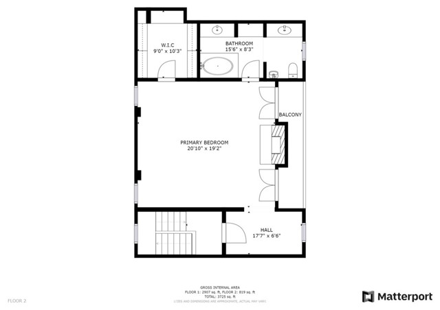 existing floor plan second level