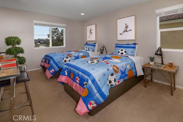 Secondary bedroom in Model home plan 2