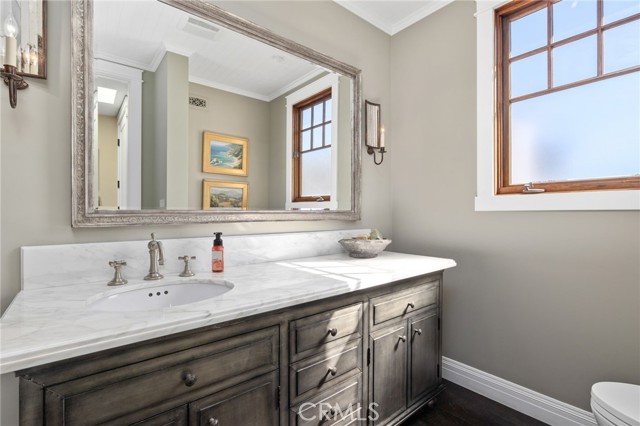 Large powder room