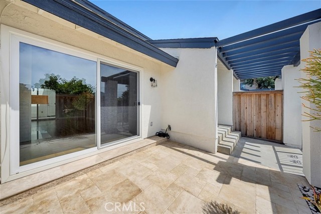 private patio entry into living area