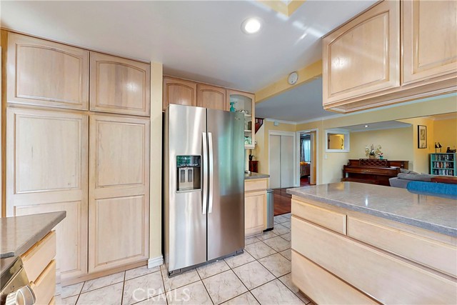 Kitchen with stainless steel appliances