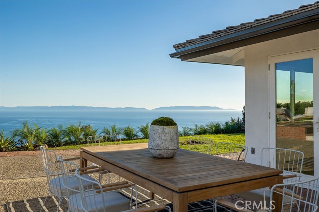 Outdoor Dining Area with Panoramic Ocean View
