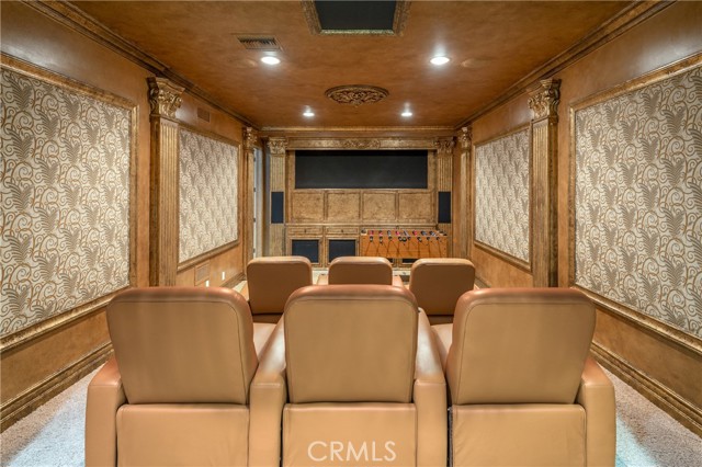 movie theater has walk in ideal for wine room