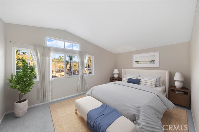 upstairs bedroom, virtually staged