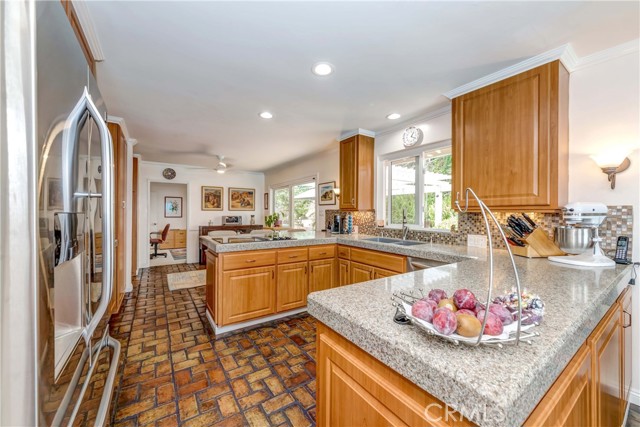 Kitchen next to family room