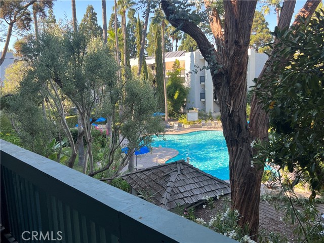 pool view from balcony