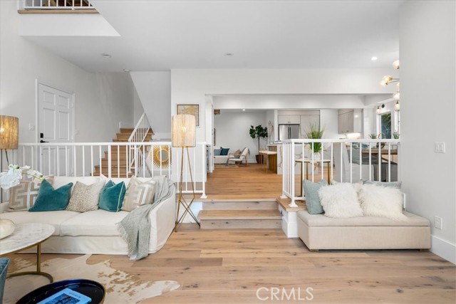 View to kitchen from formal living area.