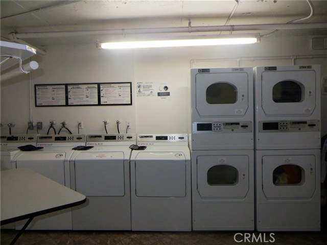 Community laundry room.