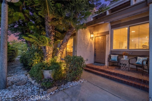 Beautiful shaded front entry