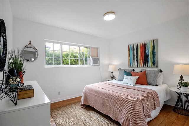 Bedroom #3 with original hardwood floors