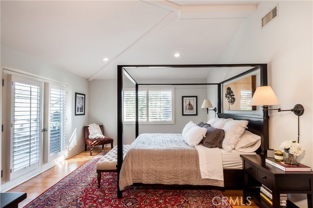 Master bedroom sanctuary! Step out the door to your own private deck overlooking the lush backyard, his and hers walk-in closet, beautiful spa-like ensuite bathroom