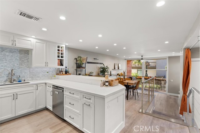 Kitchen with Dining Room and Living Room Beyond