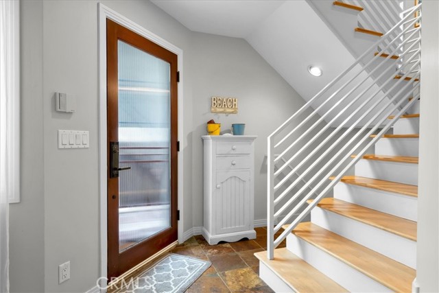 Staircase and front door