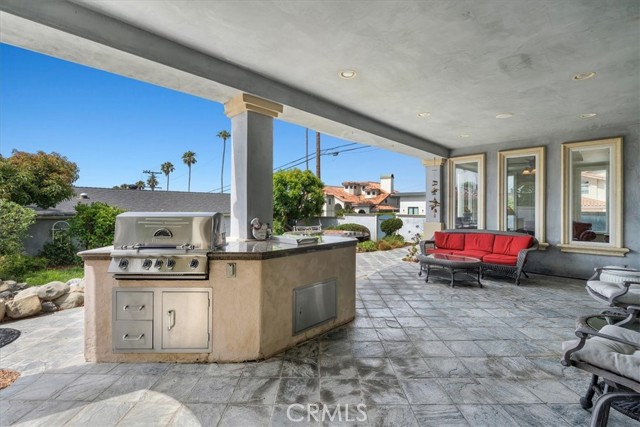 Backyard Patio with Built-in BBQ