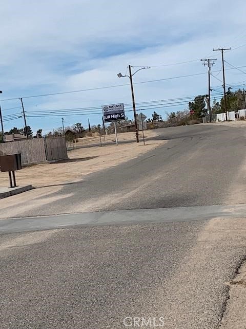 Down the Street of property going west.