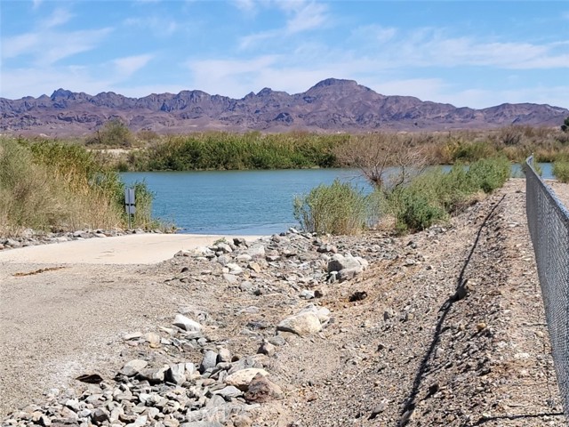 Boat ramp to the right of property