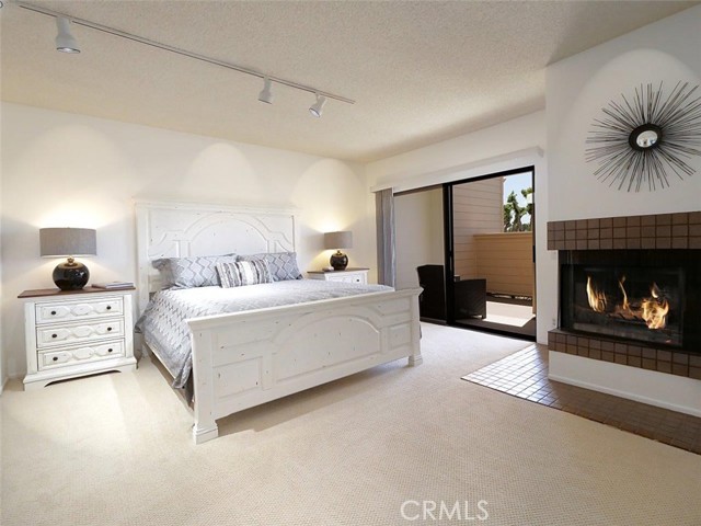 Master Bedroom with Woodburning Fireplace