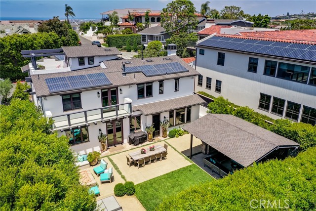 Aerial photo of backyard