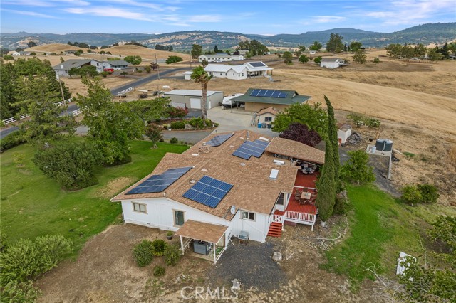 Aerial view of home.