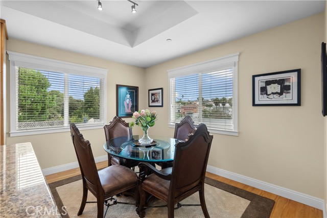 Designated dining area beside the kitchen.