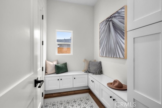 Mudroom attached to garage